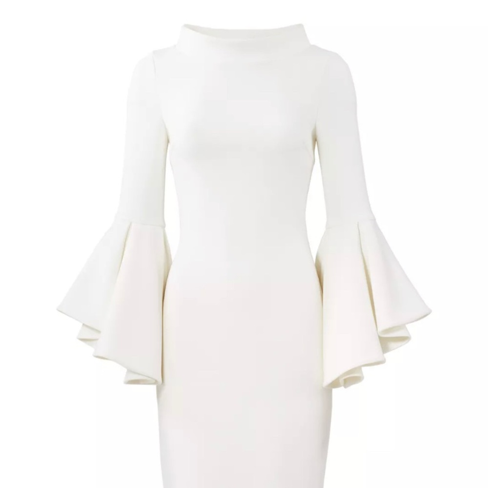 Badgley Mischka bell sleeve cocktail dress